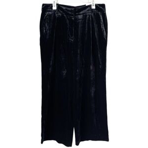 Loft Pants Women's 14 Peyton Trousers in Black Velvet NWT Night Out Cocktail
